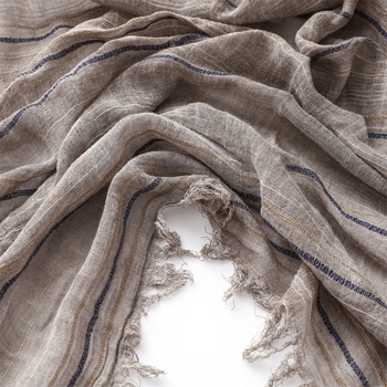 Muški šal od pamuka i lana s tie-dye - obična tkanina, 71–80% pamuk, 21–30% konoplja, za sve godišnje sezone