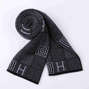 Vuneni šal s kariranim uzorkom, warp-knit, topao zimi, unisex