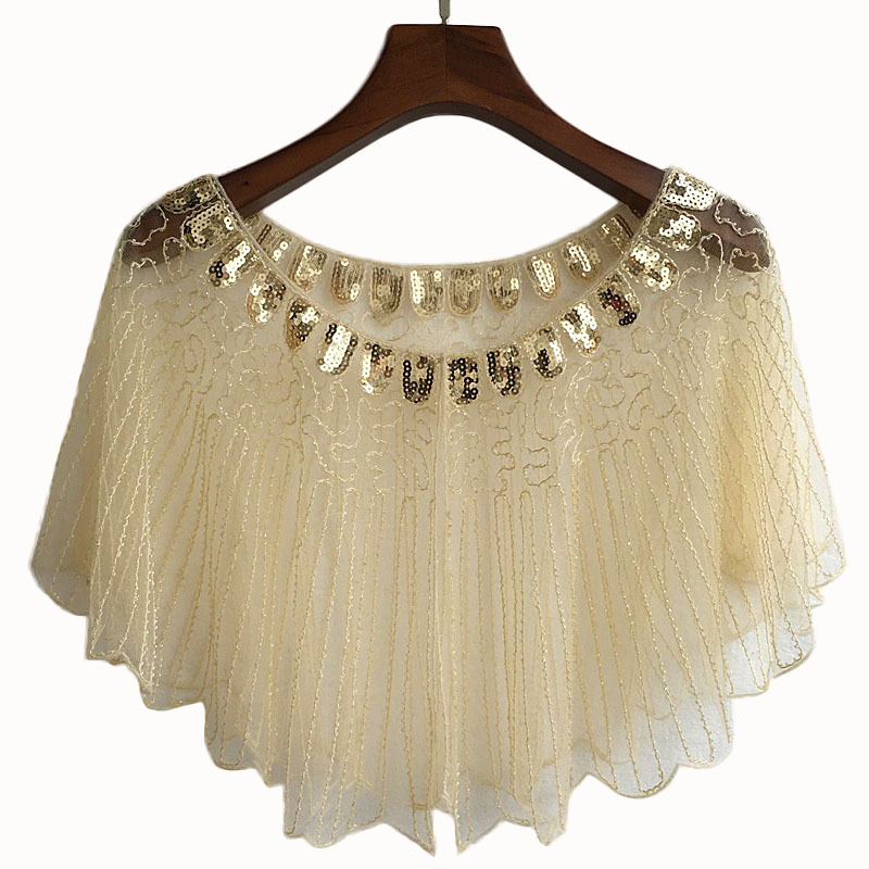 Gatsby retro ženski kratki kaput sa štrasom — inspiriran cheongsamom, izvezen, poliester, prugasti uzorak, pogodan za sve sezone