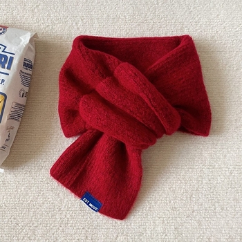 Šal od poliestera s warp-knitting tehnologijom, održava toplinu, proljeće, stil srednje duljine