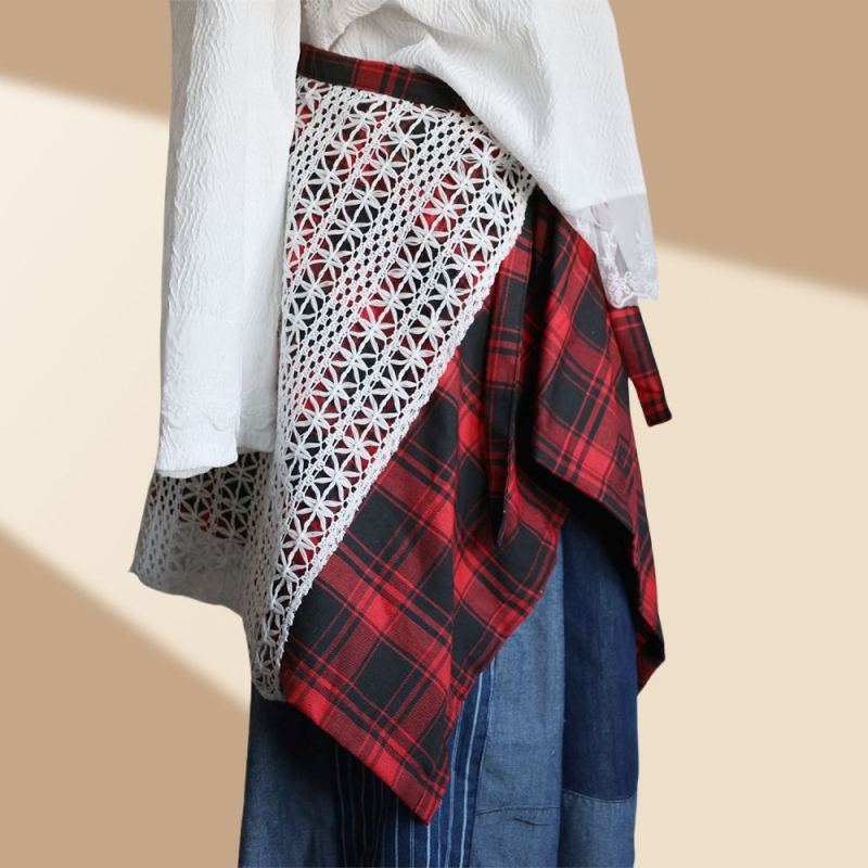 Bērnu hip-hop deju aksesuārs ar mežģīņu ievietojumu un neregulāru retro rakstu lentēm (Materiāls: poliesters; Stils: literārais retro; Forma: konstelācija; Apstrādes tehnoloģija: eļļa; Izlaiduma gads/sezona: 2021. vasara)