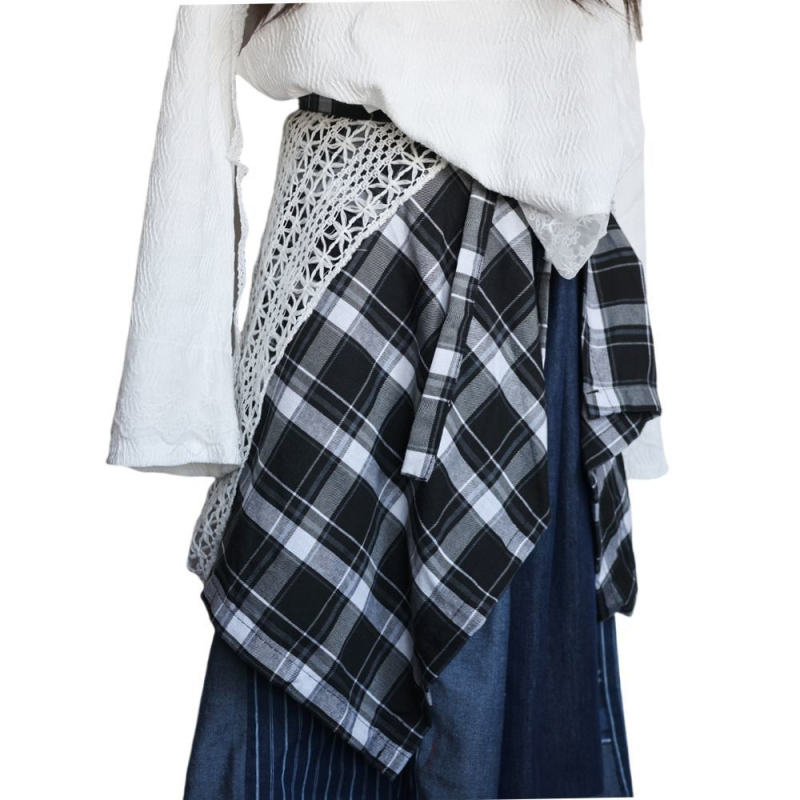 Bērnu hip-hop deju aksesuārs ar mežģīņu ievietojumu un neregulāru retro rakstu lentēm (Materiāls: poliesters; Stils: literārais retro; Forma: konstelācija; Apstrādes tehnoloģija: eļļa; Izlaiduma gads/sezona: 2021. vasara)