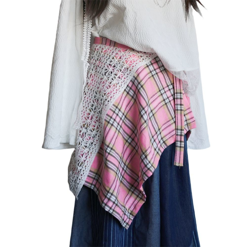 Bērnu hip-hop deju aksesuārs ar mežģīņu ievietojumu un neregulāru retro rakstu lentēm (Materiāls: poliesters; Stils: literārais retro; Forma: konstelācija; Apstrādes tehnoloģija: eļļa; Izlaiduma gads/sezona: 2021. vasara)