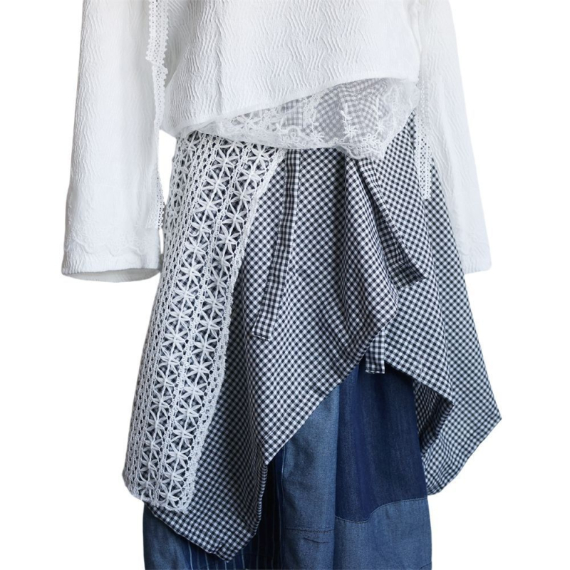 Bērnu hip-hop deju aksesuārs ar mežģīņu ievietojumu un neregulāru retro rakstu lentēm (Materiāls: poliesters; Stils: literārais retro; Forma: konstelācija; Apstrādes tehnoloģija: eļļa; Izlaiduma gads/sezona: 2021. vasara)