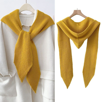 Ženski integrirani šal-kapa: mješavina materijala, twill pletenje, jednobojni uzorak, toplo, japansko-korejski stil