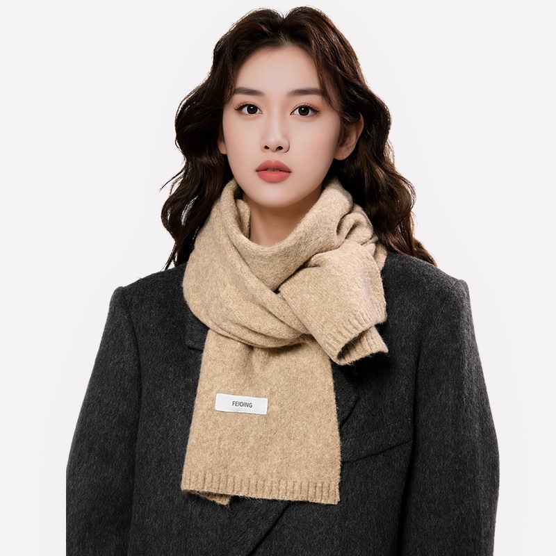 Pleteni zimski šal za parove – warp-knit Arctic fleece, topao, svestran, opća duljina