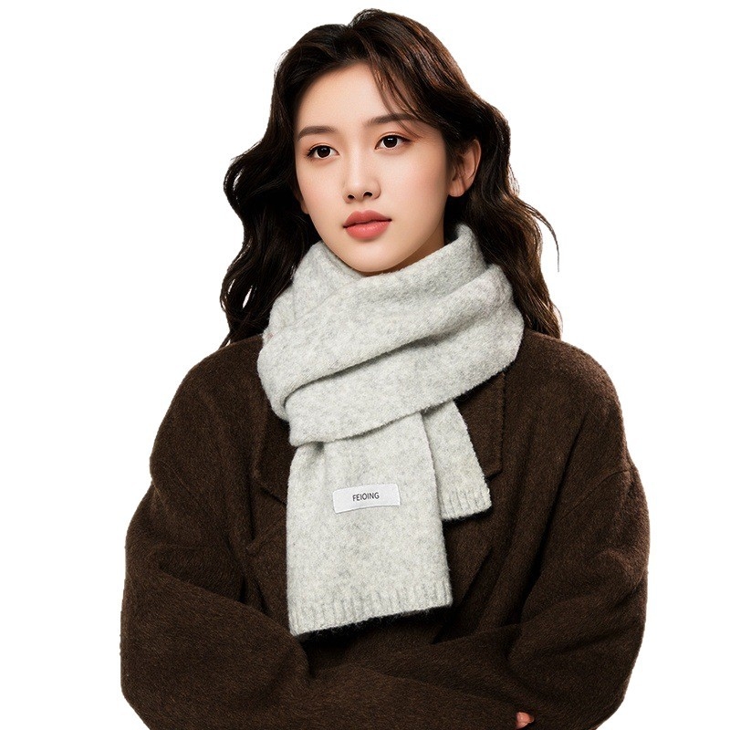 Pleteni zimski šal za parove – warp-knit Arctic fleece, topao, svestran, opća duljina