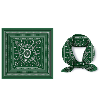 Mali kvadratni šal od svile twill, warp tkanje, boemski retro otisak, ljetni komad