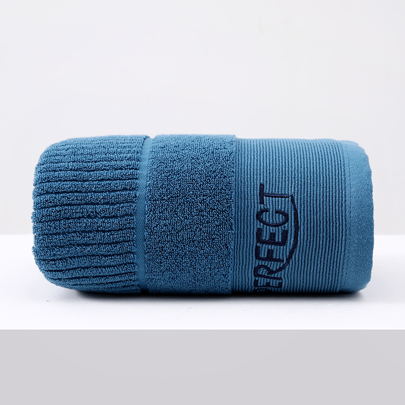 Set ručnika za kupanje od čistog pamuka s vezenim detaljima – Xinheng, 32S pređa, obična tkanina, 170–200 g