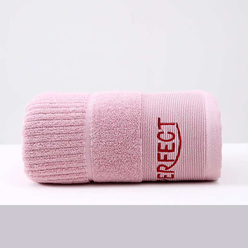 Set ručnika za kupanje od čistog pamuka s vezenim detaljima – Xinheng, 32S pređa, obična tkanina, 170–200 g