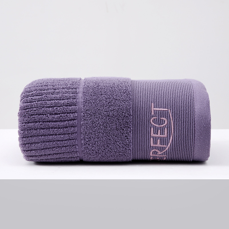 Set ručnika za kupanje od čistog pamuka s vezenim detaljima – Xinheng, 32S pređa, obična tkanina, 170–200 g