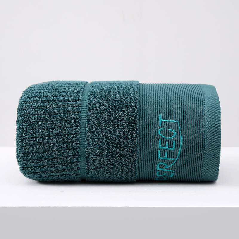 Set ručnika za kupanje od čistog pamuka s vezenim detaljima – Xinheng, 32S pređa, obična tkanina, 170–200 g