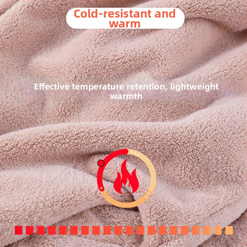 Dječji kupaći ogrtač s kapuljom od koralnog fleec-a, debeo i upijajući, izvezen, unisex