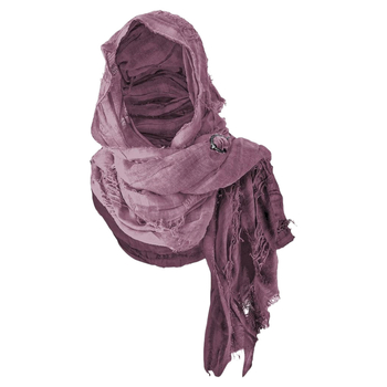 Kapuutsiga konopist mantja, ühetooniline muster, lihtne kootud, kõik-ühes, kolmnurkse šalli stiil