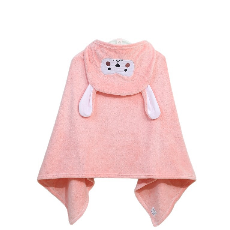 Peng Song nosivi dječji kupaći ručnik s kapuljačom od coral fleece, 300–400 g, 150D vlakna, Prilagodljivo