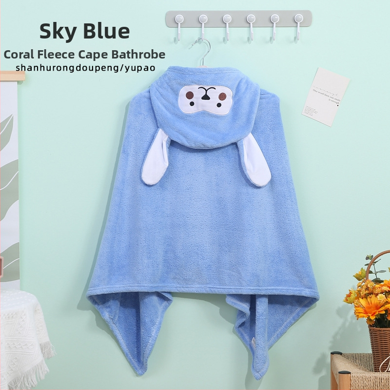 Peng Song nosivi dječji kupaći ručnik s kapuljačom od coral fleece, 300–400 g, 150D vlakna, Prilagodljivo