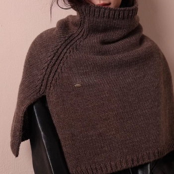 Вълнен качулен шал за врата и плетено наметало за есенно-зимния сезон — Warp knitting, топлина и комфорт