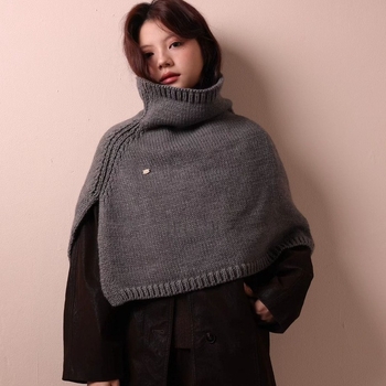 Вълнен качулен шал за врата и плетено наметало за есенно-зимния сезон — Warp knitting, топлина и комфорт