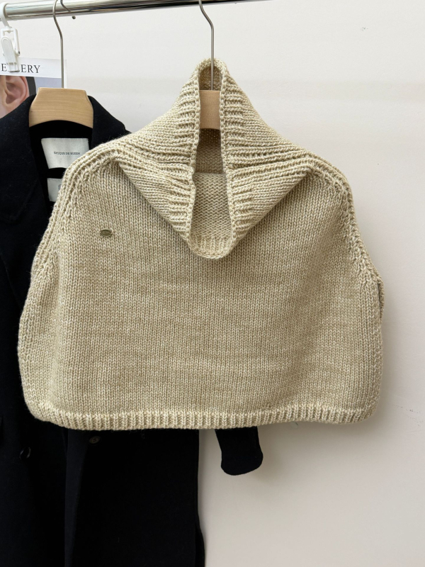 Вълнен качулен шал за врата и плетено наметало за есенно-зимния сезон — Warp knitting, топлина и комфорт