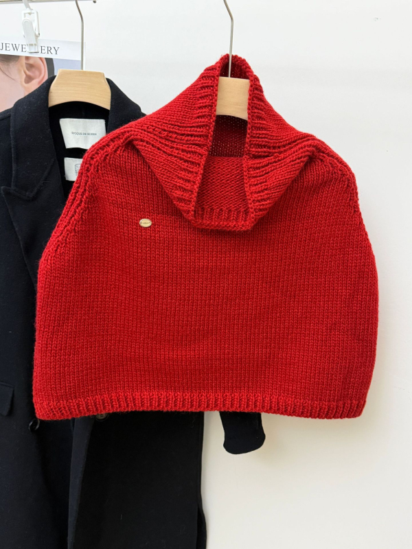 Вълнен качулен шал за врата и плетено наметало за есенно-зимния сезон — Warp knitting, топлина и комфорт