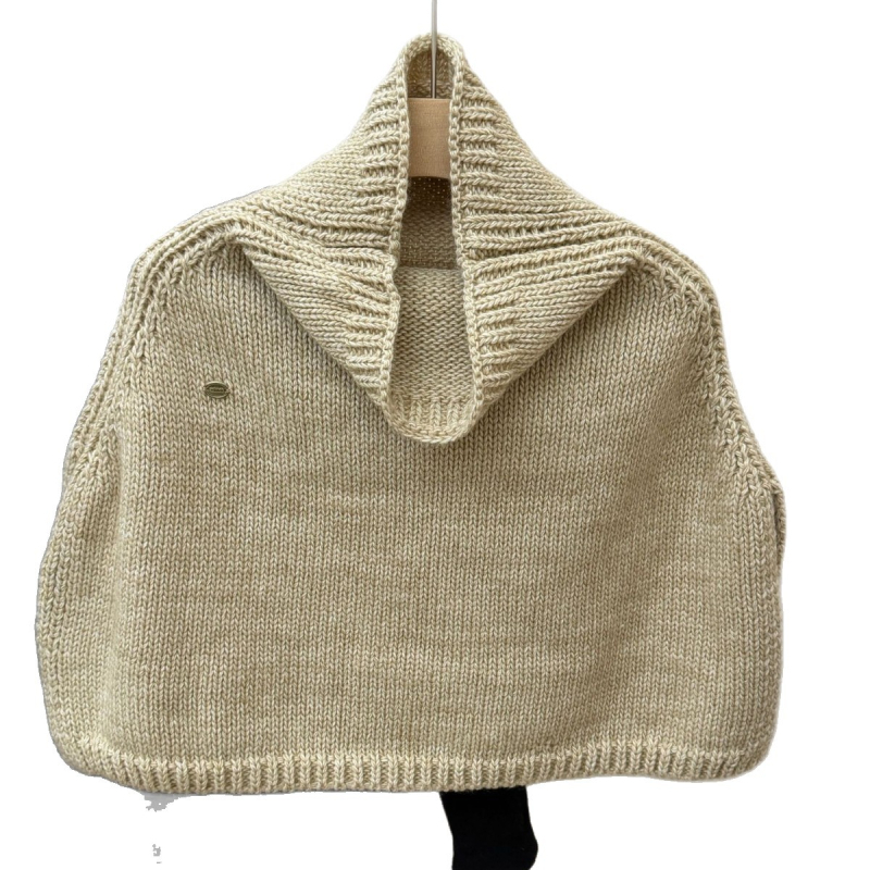 Вълнен качулен шал за врата и плетено наметало за есенно-зимния сезон — Warp knitting, топлина и комфорт