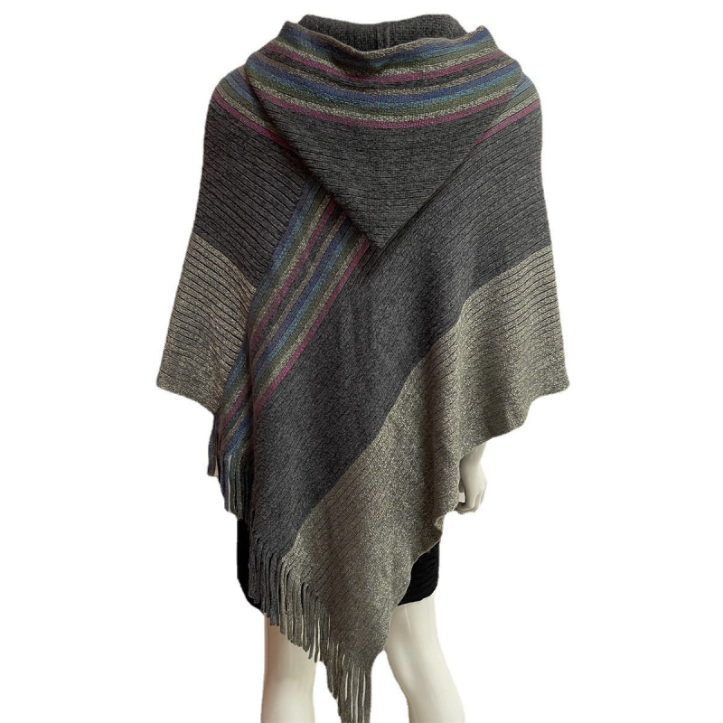 Megzta gobtuvu šalikė - akrilas / dirbtinė vilna, tinklo raštas, Jacquard mezginys, plotis 90 cm, išlaiko šilumą