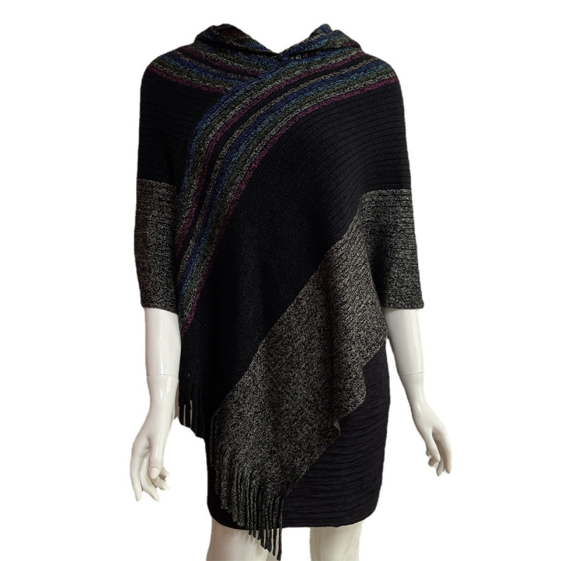 Megzta gobtuvu šalikė - akrilas / dirbtinė vilna, tinklo raštas, Jacquard mezginys, plotis 90 cm, išlaiko šilumą