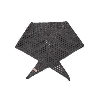 Корейски стил триъгълен шал от вълнена смес, плетен декоративен аксесоар, монохромен модел