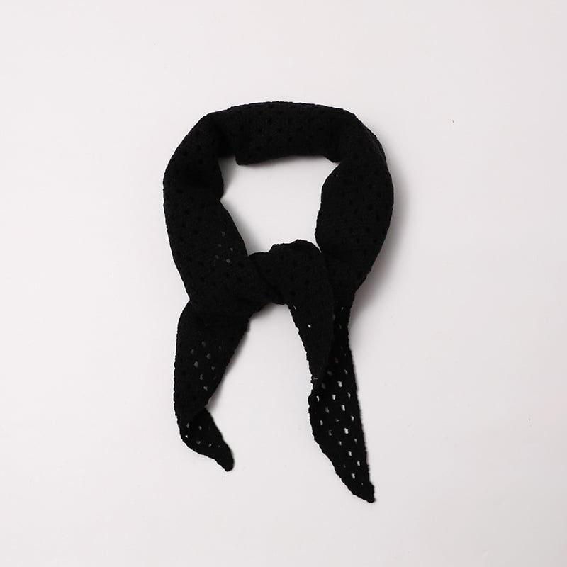 Корейски стил триъгълен шал от вълнена смес, плетен декоративен аксесоар, монохромен модел