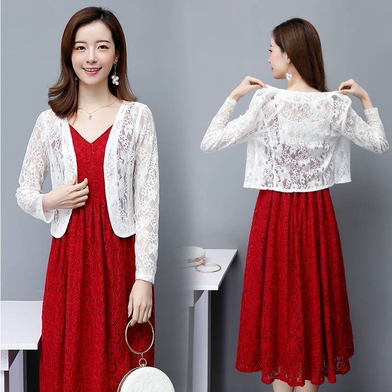 Šalles stilā mežģīņu saules aizsardzības jakete, neilona audums, 95%+ saturs, Upf 40+, garas piedurknes, vasara 2023