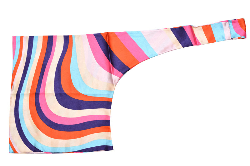 Μικρός τετράγωνος φουλάρι από πολυεστέρα, καλοκαιρινό στυλ, περιεκτικότητα πολυεστέρα >96%