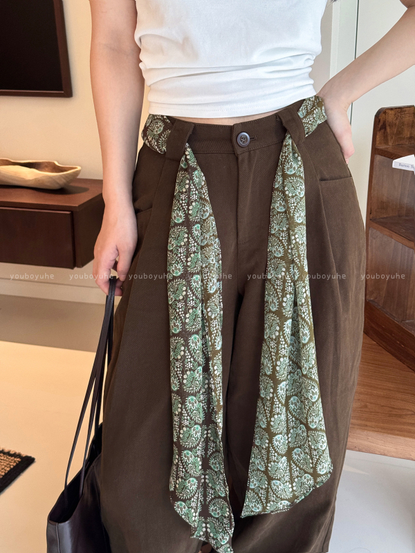 Ζονγκλέ μεταξωτό κασκόλ για τον λαιμό, μακρύς, απλό ύφανση, ύφασμα από νήμα, εκτύπωση — κυκλοφορία Φθινόπωρο 2025