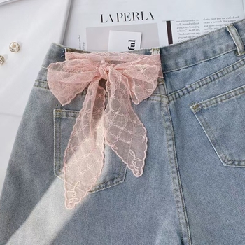 Γυναικείος φουλάρι από βαμβάκι με δαντέλα – Κορεάτικος στυλ, warp knitting τεχνολογία, 61–70% βαμβάκι, Άνοιξη 2025, Ya's Blessing