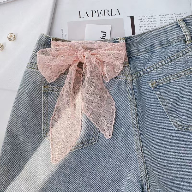 Γυναικείος φουλάρι από βαμβάκι με δαντέλα – Κορεάτικος στυλ, warp knitting τεχνολογία, 61–70% βαμβάκι, Άνοιξη 2025, Ya's Blessing