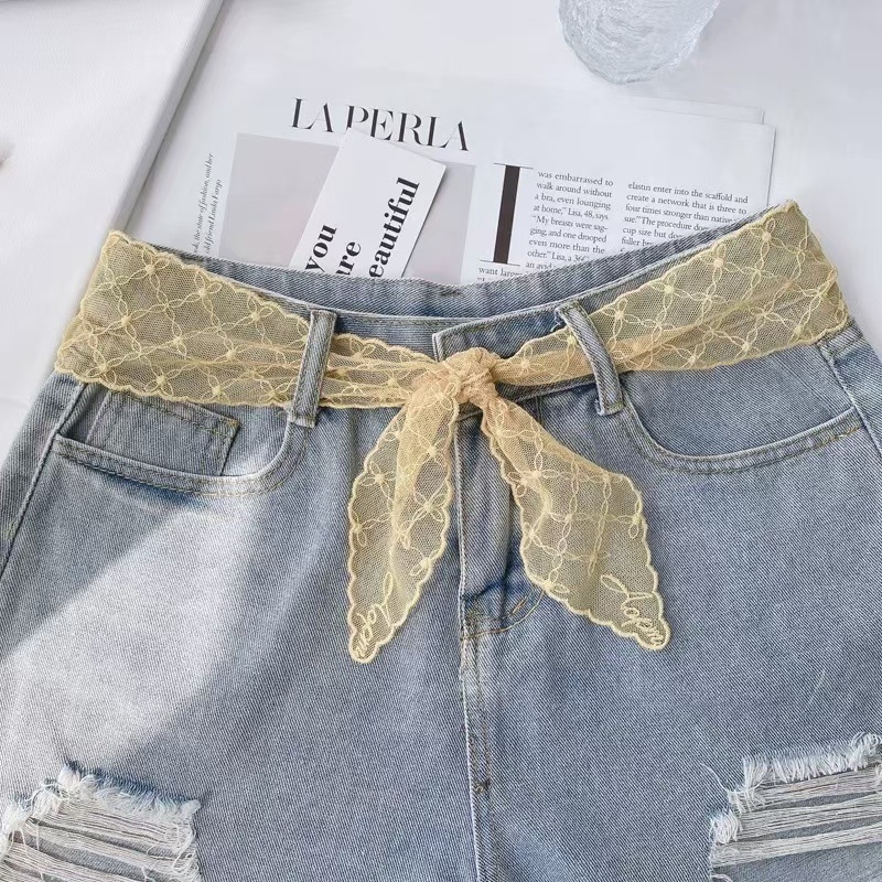 Γυναικείος φουλάρι από βαμβάκι με δαντέλα – Κορεάτικος στυλ, warp knitting τεχνολογία, 61–70% βαμβάκι, Άνοιξη 2025, Ya's Blessing