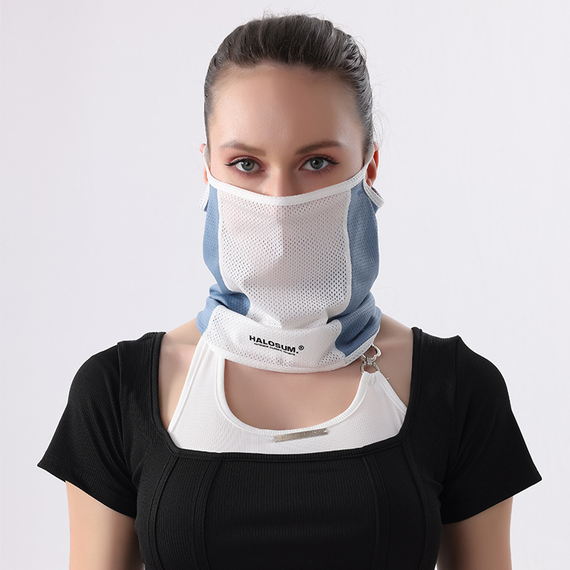 Μάσκα προσώπου UV προστασίας για υπαίθρια ποδηλασία — πλήρης κάλυψη, προστασία αυχένα, ανθεκτική στη σκόνη, ύφασμα 80% νάιλον, 20% σπάντεξ