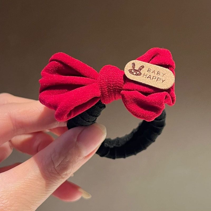 Bowknot πυκνό λαστιχάκι μαλλιών για παιδιά, βαμβακερό, άνοιξη 2025, μάρκα Unique