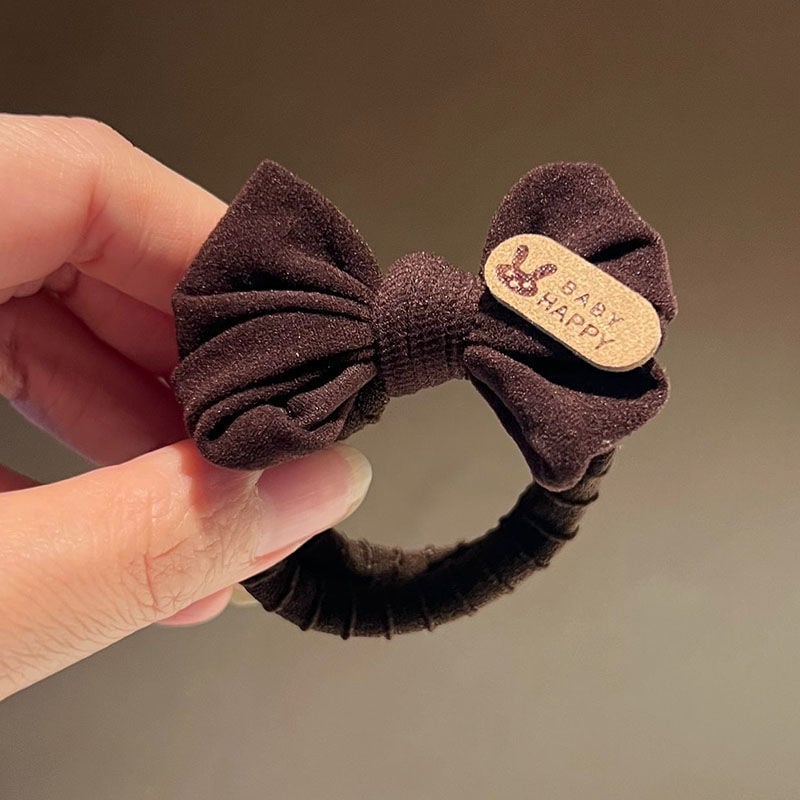 Bowknot πυκνό λαστιχάκι μαλλιών για παιδιά, βαμβακερό, άνοιξη 2025, μάρκα Unique