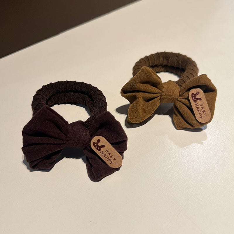 Bowknot πυκνό λαστιχάκι μαλλιών για παιδιά, βαμβακερό, άνοιξη 2025, μάρκα Unique