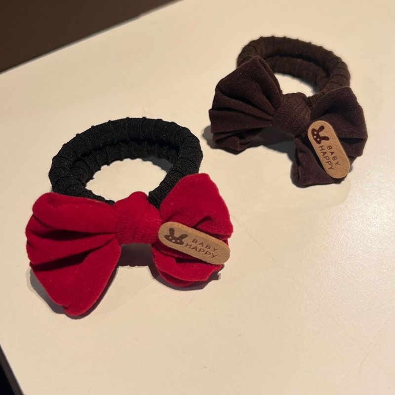 Bowknot πυκνό λαστιχάκι μαλλιών για παιδιά, βαμβακερό, άνοιξη 2025, μάρκα Unique