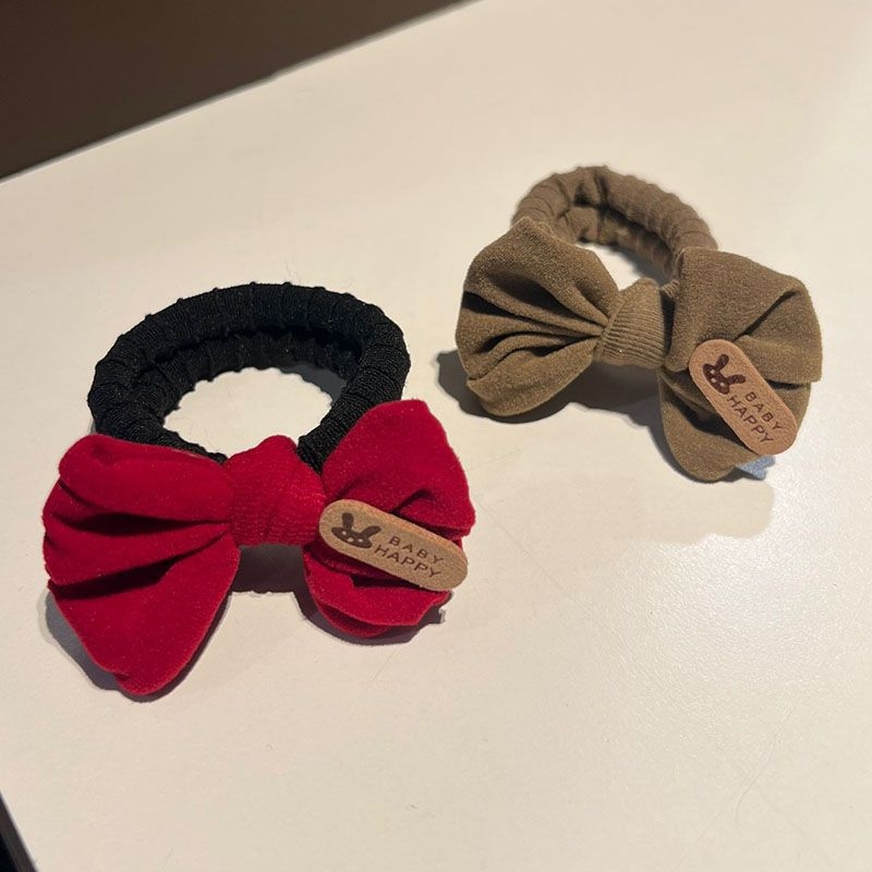 Bowknot πυκνό λαστιχάκι μαλλιών για παιδιά, βαμβακερό, άνοιξη 2025, μάρκα Unique