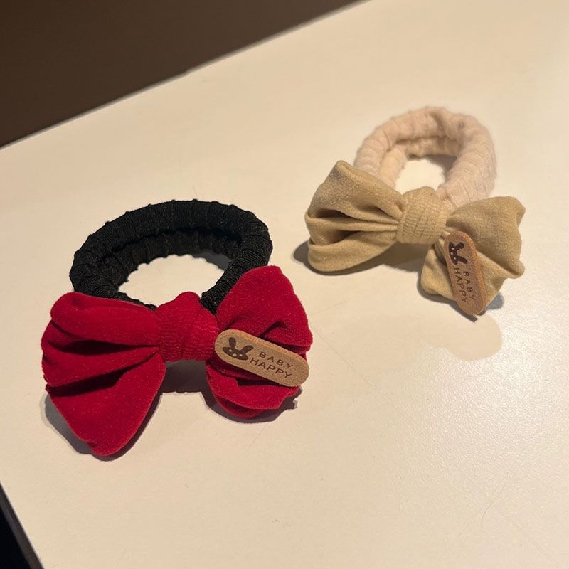 Bowknot πυκνό λαστιχάκι μαλλιών για παιδιά, βαμβακερό, άνοιξη 2025, μάρκα Unique
