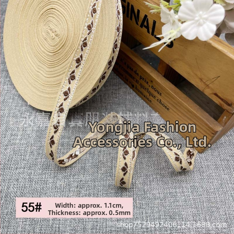 Izšūta žakarda lente DIY, etniskā stila dekoratīvā apdare Hanfu kostīmiem