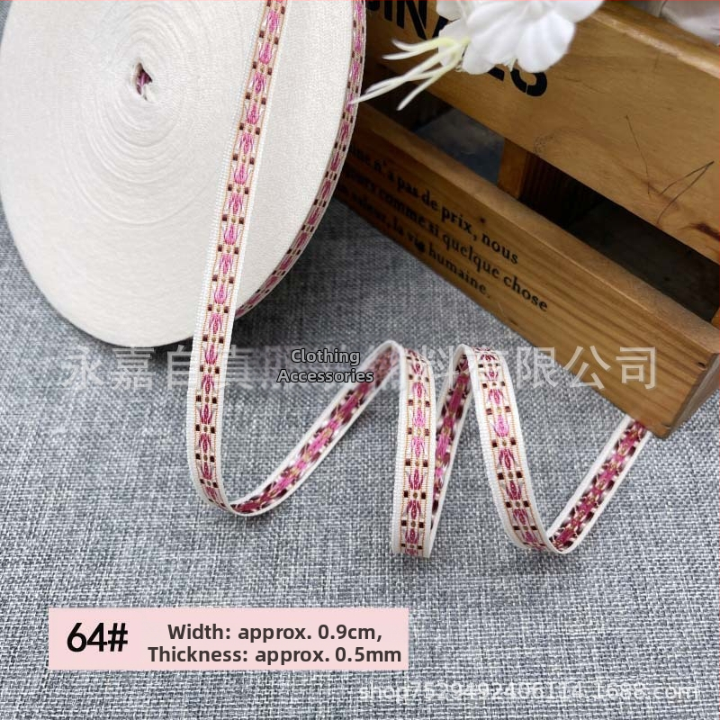 Izšūta žakarda lente DIY, etniskā stila dekoratīvā apdare Hanfu kostīmiem