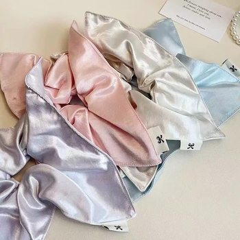 Korejski stil satin kvadratna marama za kosu s elastičnom trakom za vezivanje u bunu, ručna izrada, materijal: tkanina, Yiwu, ljeto 2025, visoka elastičnost