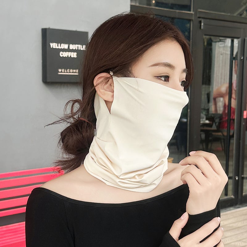 Mască Shark subțire cu protecție solară pentru femei – mască de față respirabilă, acoperire completă a feței, gât, stil proaspăt și dulce