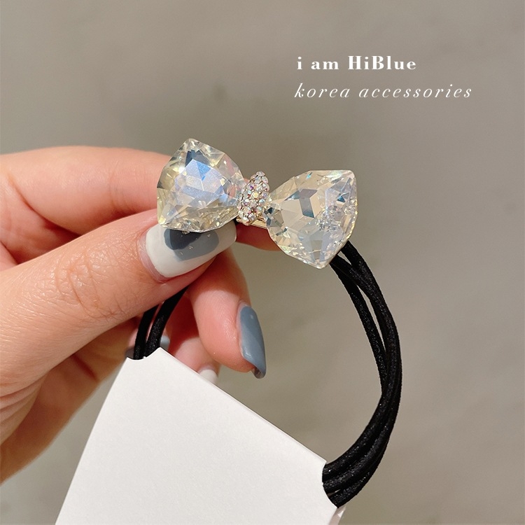 Krištolo plaukų kaspinėlis, korėjietiško stiliaus, gaivi ir saldi; medžiaga: krištolas; apdorojimas: elektroplatingas