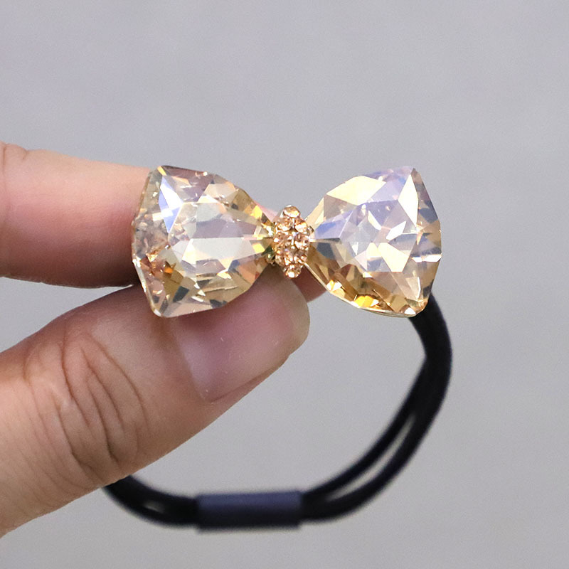 Krištolo plaukų kaspinėlis, korėjietiško stiliaus, gaivi ir saldi; medžiaga: krištolas; apdorojimas: elektroplatingas