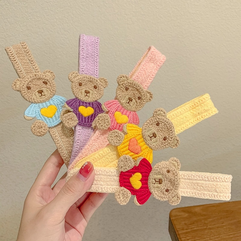 Gyerekeknek szóló hajkiegészítő: Velcro-s tincs klipe és fejpánt, természetes stílus, friss és édes