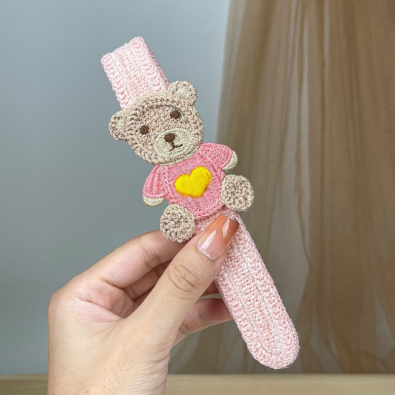 Gyerekeknek szóló hajkiegészítő: Velcro-s tincs klipe és fejpánt, természetes stílus, friss és édes